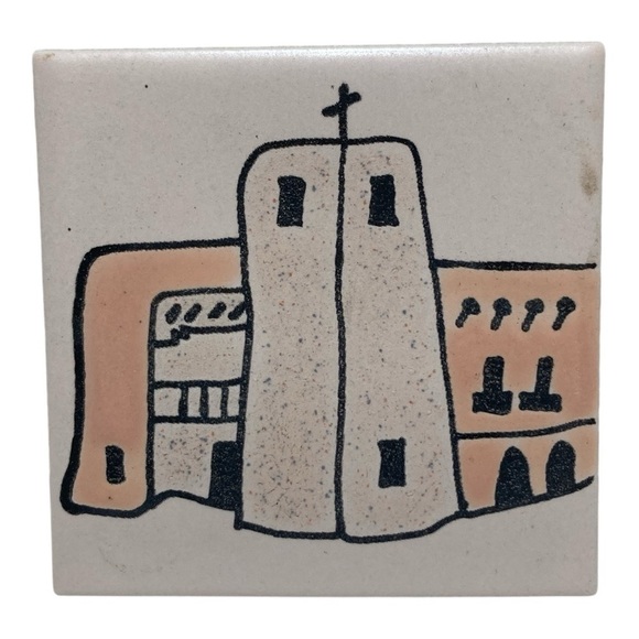 Vintage Mission Santa Fe Ceramic Coaster Set (4) - Picture 4 of 4